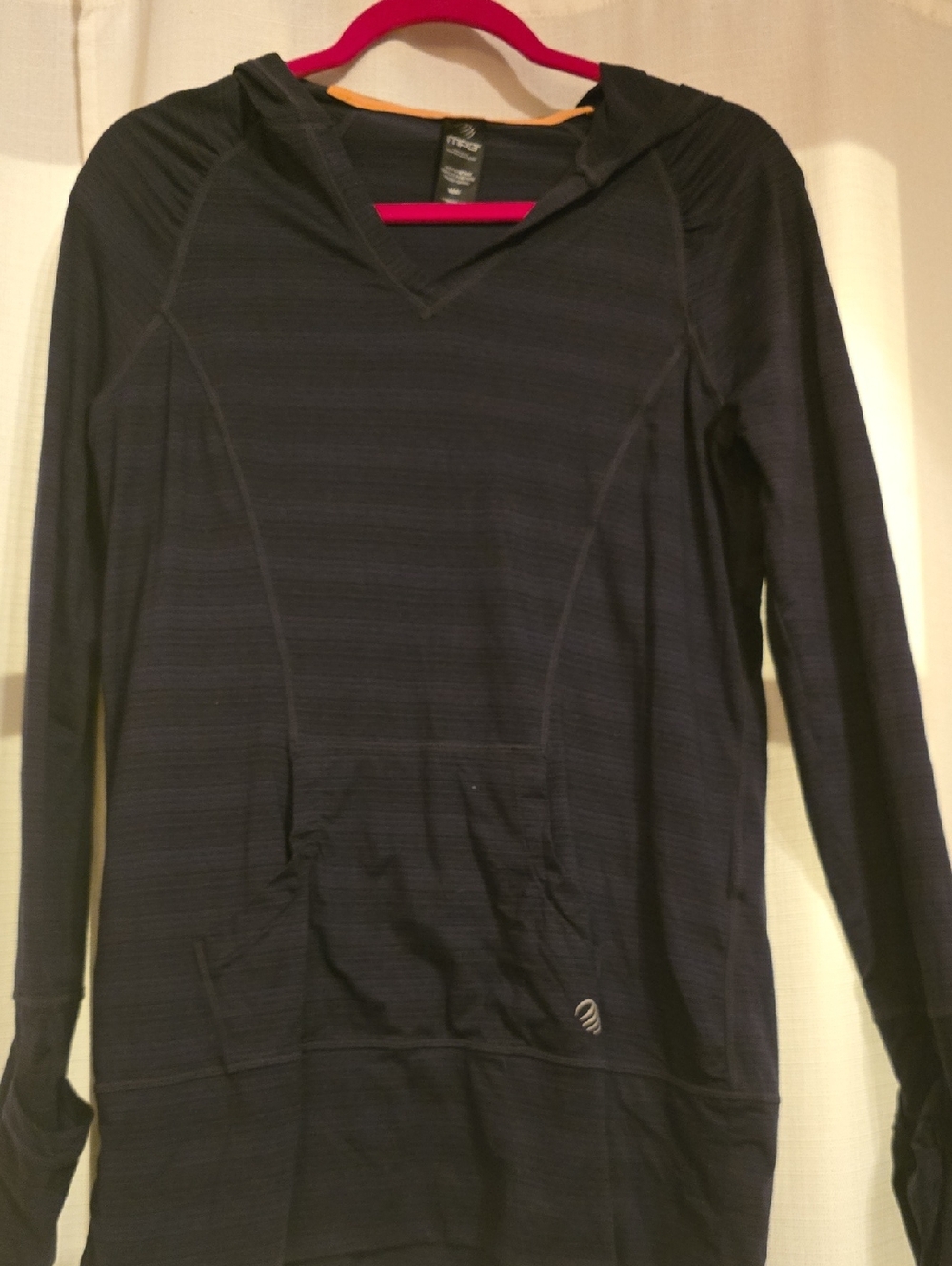 MPG Women's Navy Hooded Long-Sleeve Pullover